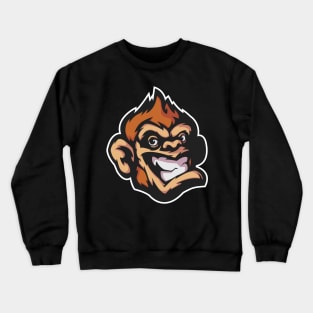 Happy Monkey Face Crewneck Sweatshirt